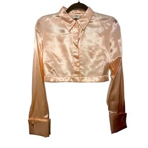 Satin Fendi Blouse in Peach